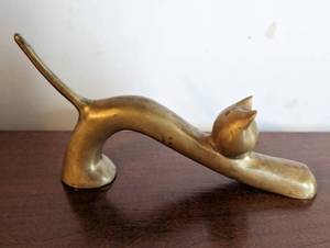 Brass Cat Figurine
