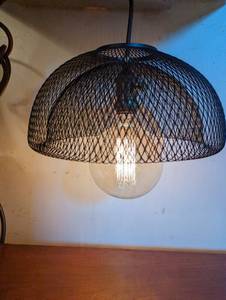 Metal Basket Style Hanging Lamp