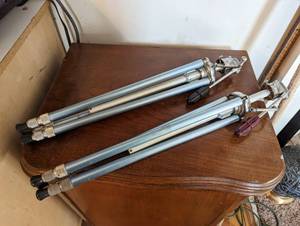 Set Of Two Vintage Tower Tripods