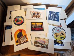 Collection Of Travel Themed Stickers