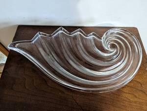 Nautilus Shell Inspired Crystal Serving Platter