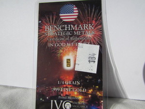 .25 Grain .999 Fine Gold