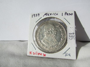 1959 Mexican 1 Peso (Silver)