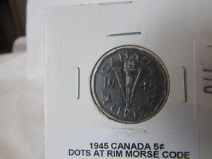 1945 Canada War Nickel