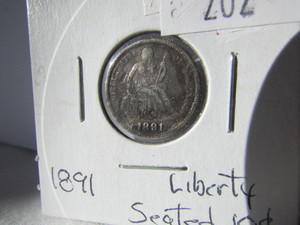 1891 Seated Liberty Dime
