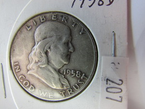 1958-D Franklin Half Dollar