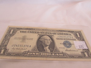 1957 One Dollar Silver Certificate