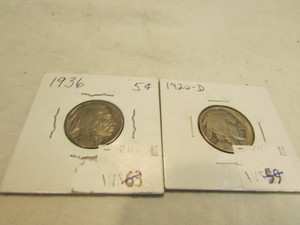 1920-D and 1936 Buffalo Nickels