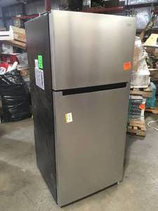 18 cu. ft. Top Freezer Refrigerator in Stainless Steel Look by Vissani  Customer Returns See Pictures