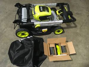 40V HP Brushless 21 in. Cordless Battery Walk Behind Self-Propelled Lawn Mower with (2) 6.0 Ah Batteries and Charger by RYOBI  Customer Returns See Pictures