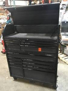 Heavy-Duty 52 in. 15-Drawer Matte Black Tool Chest Combo by Husky Keys Not Included  Customer Returns See Pictures