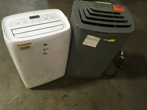 2 Lots of Eco-Friendly Dual Hose Portable Air Conditioner with Dehumidifier by Whynter One Unit Missing Parts   Customer Returns See Pictures