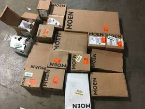 Lot of Moen Faucetts and Plumbing Items   Customer Returns See Pictures