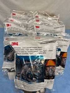 MRSP $250  9 New In Package 3M Rugged Comfort Quick Latch Half Facepiece Reusable Respirator 6502QL49490, Medium quick latch design - one-hand touch drop-down mechanism - facepiece goes onoff while moving inout of contaminated areas