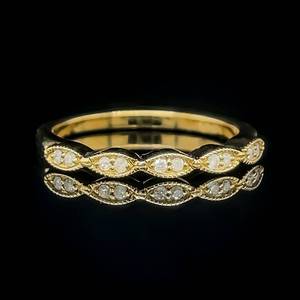 Very Fine Diamond Stacking Band  Ring in Yellow Gold $1,650 Retail