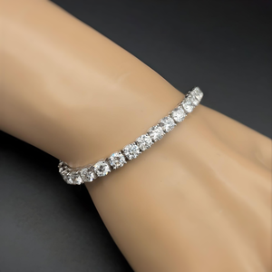 Exquisite 13.39 Carat Diamond Tennis Bracelet in14k White Gold $29,000 Retail VIDEO Must See