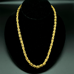 46.90 GRAMS 14k Yellow Gold Byzantine Chain, 28 inch, 5.7mm, Italian Craftsmanship, Like New $ 11,900 Retail