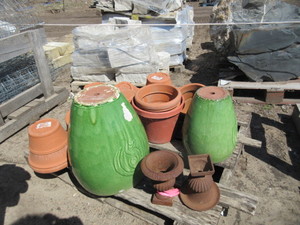 TERRA COTTA AND GLAZED POTS