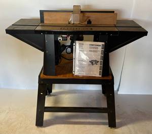 lot 3 image: Craftsman Professional Router Table With Stand  And Craftsman 2 HP Router Single Speed 12 Collet