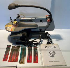 lot 6 image: Performax 16 Scroll Saw , Blades And Manual