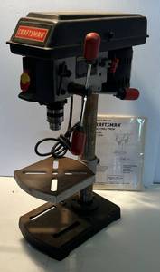 lot 7 image: Craftsman 9- Inch Drill Press With Manual
