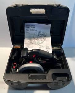 lot 17 image: Craftsman 5 12 14.4 Volt Cordless Trim Saw With Case And Manual