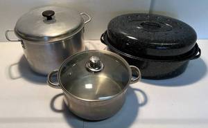 lot 48 image: Group Of Misc. Pots And Roaster