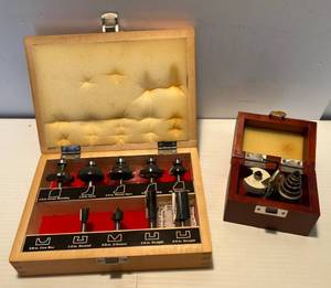 lot 101 image: Craftsman Router Bit Set (Missing 1) And More