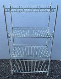 lot 68 image: Small White Wire Shelf 41 x 23 12 x 13 (Good For Shoe Rack)