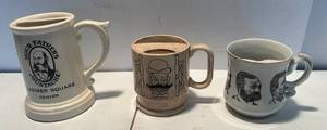 lot 72 image: Trhee Vintage Shaving Cups