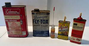 lot 77 image: Group Of Misc. Advertisment Cans Including Coleman And More