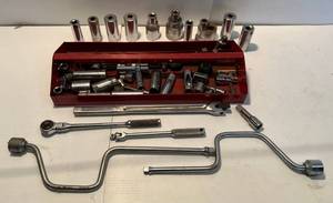 lot 97 image: Group Of Misc. Sockets Including Craftsman And Powr Kraft And More