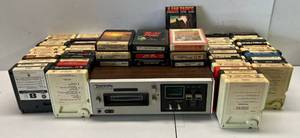 lot 158 image: Vintage Panasonic RS-805US Stereo 8 Track RecorderPlayer Tape Deck Japan With 8 Track Tapes Including Styx And More