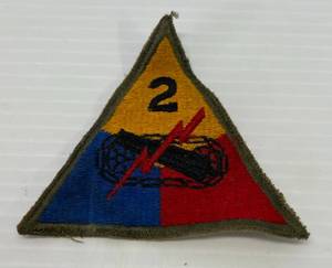 lot 170 image: Early WWII US Army Military 2nd Armored Division Tank Woolie Patch