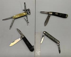 lot 175 image: Group Of Vintage Pocket Knives
