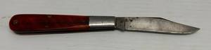 lot 180 image: Vintage (RARE) Red Bone Handled Case XX Folding Poket Knife 9 With 4 Blade