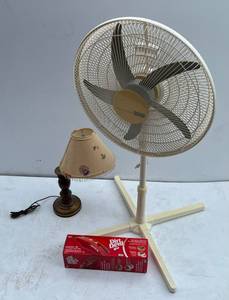 lot 201 image: Misc. Household Items Including Fan, Light And Dirt Devil