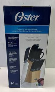 lot 203 image: Oyster Brand 14 Pc. Cutlery Set NIB