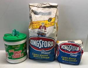 lot 210 image: Two Bags Of Kingsford Charcoal 1 New 1 14 Full