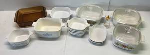 lot 224 image: Group Of Misc. Vintage Corning Ware And More