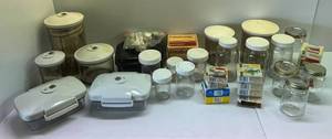 lot 232 image: Large Group Of Misc. Canning Items Including Ball, Kerr And FoodSaver Vacuum Containers