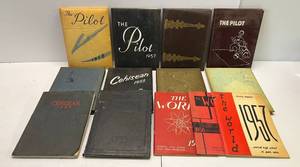 lot 239 image: Group Of 1920s & 1950s High School Yearbooks And More