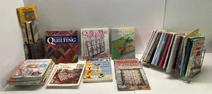 lot 242 image: Large Group Of Vintage Misc. Quilting Books And More