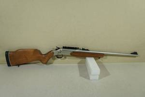lot 9 image: Rossi Wizard .243 Win Single Shot Rifle - Nickel Finish