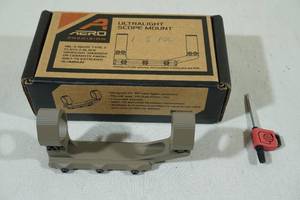 lot 27 image: Aero Precision Ultralight Scope Mount - Standard Relief, 1 Tube, Flat Dark Earth