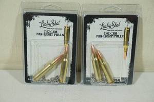 lot 38 image: Lucky Shot 7.62.308 Shell Casing Fan Light Pulls