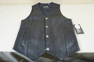 lot 41 image: FMC Conceal and Carry Black Leather Vest