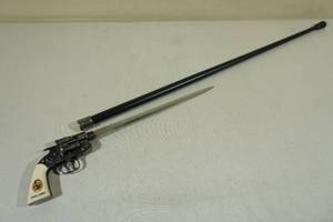 lot 49 image: Jesse James Revolver Handle Cane Sword - Working Action