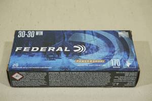 lot 93 image: 20 Federal Power Shok .30-30 Win 170 Gr JSP RN Ammo