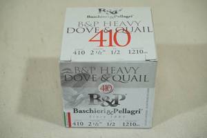 lot 96 image: 25 B&P Heavy Dove and Quail .410 Gauge 2-12 8 Shot Shotshells